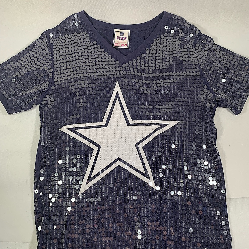 EXTREMELY RARE Victoria Secret PINK Dallas Cowboy Jersey size xs/small